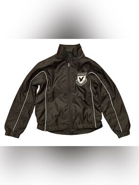 St. John Kids Black Windbreaker with White Piping